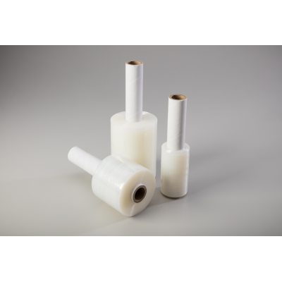 55G X 125MM X 300M X 12 ROLLS HYBRID FILM ON 1" EXTD CORE